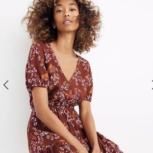 Madewell Ruffle Wrap Dress in Windowbox Floral Size 2
